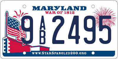 MD license plate 9AB2495