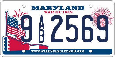 MD license plate 9AB2569