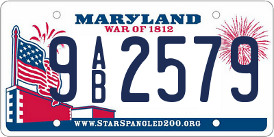 MD license plate 9AB2579