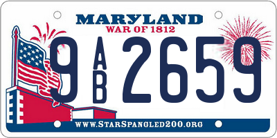 MD license plate 9AB2659