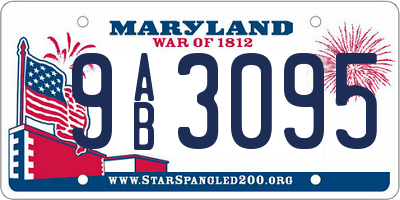 MD license plate 9AB3095