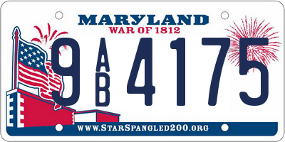 MD license plate 9AB4175