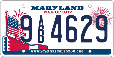 MD license plate 9AB4629