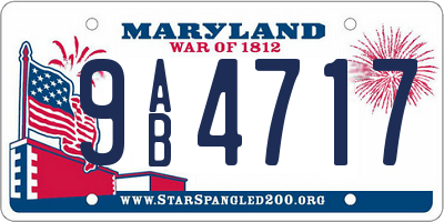 MD license plate 9AB4717