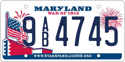 MD license plate 9AB4745