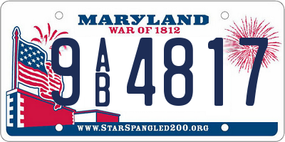 MD license plate 9AB4817