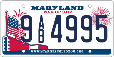 MD license plate 9AB4995
