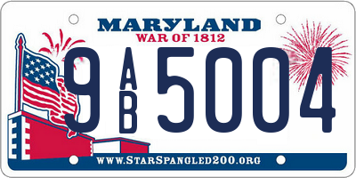 MD license plate 9AB5004