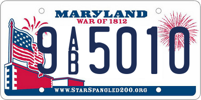 MD license plate 9AB5010