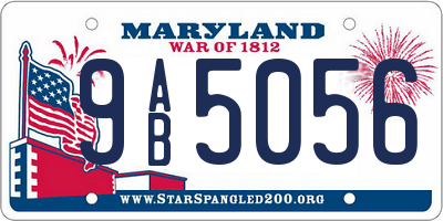 MD license plate 9AB5056