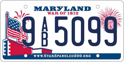 MD license plate 9AB5099