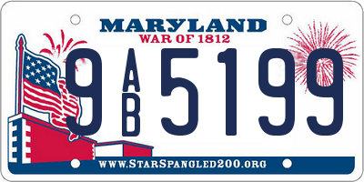 MD license plate 9AB5199
