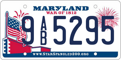 MD license plate 9AB5295