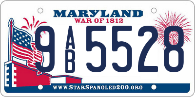 MD license plate 9AB5528