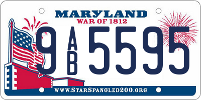 MD license plate 9AB5595