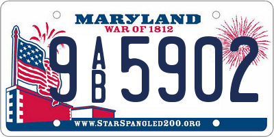 MD license plate 9AB5902