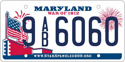 MD license plate 9AB6060