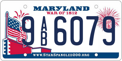MD license plate 9AB6079
