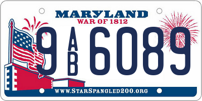 MD license plate 9AB6089