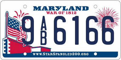 MD license plate 9AB6166