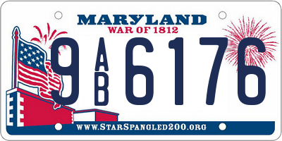 MD license plate 9AB6176