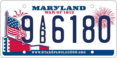 MD license plate 9AB6180