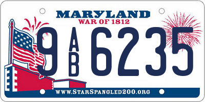 MD license plate 9AB6235