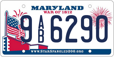 MD license plate 9AB6290
