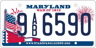 MD license plate 9AB6590