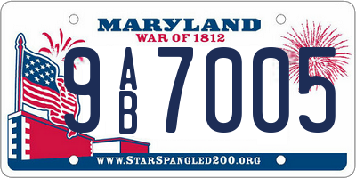MD license plate 9AB7005
