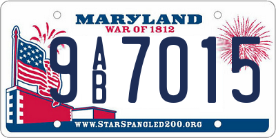 MD license plate 9AB7015