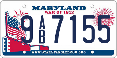 MD license plate 9AB7155
