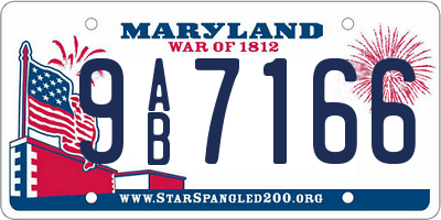 MD license plate 9AB7166