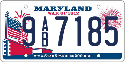 MD license plate 9AB7185
