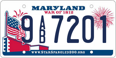 MD license plate 9AB7201