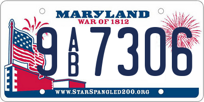 MD license plate 9AB7306
