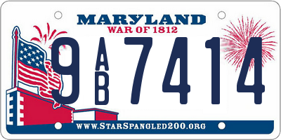 MD license plate 9AB7414