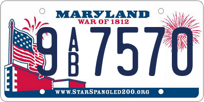 MD license plate 9AB7570