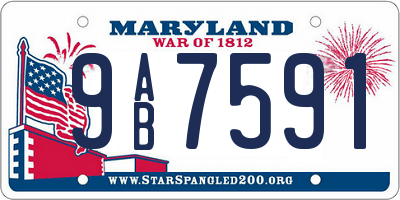 MD license plate 9AB7591