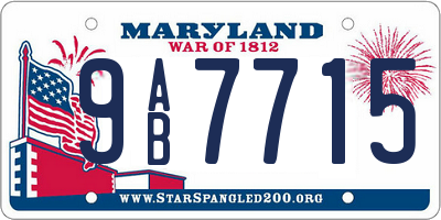 MD license plate 9AB7715