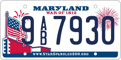 MD license plate 9AB7930