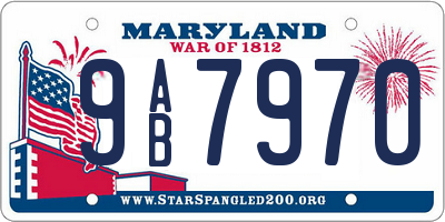 MD license plate 9AB7970