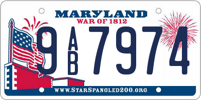 MD license plate 9AB7974