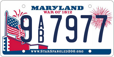 MD license plate 9AB7977