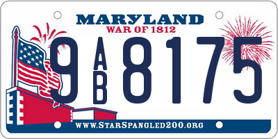 MD license plate 9AB8175