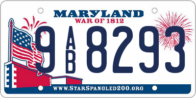 MD license plate 9AB8293
