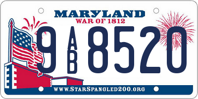 MD license plate 9AB8520