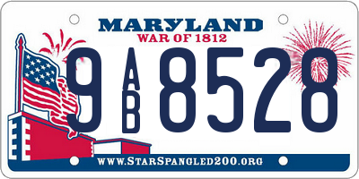 MD license plate 9AB8528