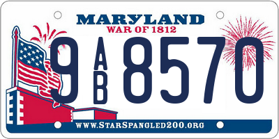 MD license plate 9AB8570