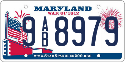 MD license plate 9AB8979